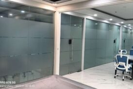 Sticker sandblast kaca kantor